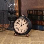 Analog Alarm Clock,Battery Powered Desk Clocks with Night Light,Silent Non Ticking,Retro Simply Design Alarm Clocks for Living Room, Bedroom, Bedside,Dormitory,Decor,Gift (Black) - Image 4