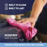MW Pro Microfiber Cleaning Cloths (12 Pack) | Size 16" x 16"| All Purpose Microfiber Towels - Clean, Dust, Polish, Scrub, Absorbent (Gray) - Image 5