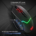 Redragon M690 PRO Wireless Gaming Mouse, 8000 DPI Wired/Wireless Gamer Mouse w/Rapid Fire Key, 8 Macro Buttons, Ergonomic Design for PC/Mac/Laptop - Image 6