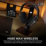 Corsair HS80 MAX Wireless Xbox Gaming Headset with Bluetooth – Dolby Atmos – Broadcast Quality Microphone – iCUE Compatible – Xbox, PC, Mac, Mobile – Steel Gray - Image 3