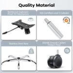 Office Chair,Ergonomic Mesh Desk Chair with Adjustable Lumbar Support,Computer Chair with Flip-up Armrests, Rolling Executive Chairs, Home Office Chair(Black) - Image 10