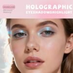 Holographic Duochrome Blue Glitter Eyeshadow, Color Shift Metallic Shimmer Eyeshadow Palette, Chameleon Sparkle Inner Corner Eye Highlighter, Iridescent Eye Shadow Palette Fairy Makeup#04 - Image 3