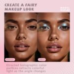 Holographic Duochrome Blue Glitter Eyeshadow, Color Shift Metallic Shimmer Eyeshadow Palette, Chameleon Sparkle Inner Corner Eye Highlighter, Iridescent Eye Shadow Palette Fairy Makeup#04 - Image 7