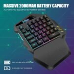 RedThunder Wireless One-Handed Gaming Keyboard, 2.4Ghz RGB Backlit Mini Gaming Keypad, Rechargeable 2000mAh Battery for PC Gamer - Image 4