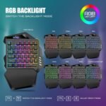 RedThunder Wireless One-Handed Gaming Keyboard, 2.4Ghz RGB Backlit Mini Gaming Keypad, Rechargeable 2000mAh Battery for PC Gamer - Image 5