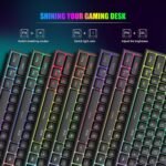 MageGee Mini 60% Gaming Keyboard, RGB Backlit 61 Key Ultra-Compact Keyboard, TS91 Ergonomic Waterproof Mechanical Feeling Office Computer Keyboards for PC, MAC, PS4, Xbox ONE Gamer(Black) - Image 4