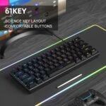 MageGee Mini 60% Gaming Keyboard, RGB Backlit 61 Key Ultra-Compact Keyboard, TS91 Ergonomic Waterproof Mechanical Feeling Office Computer Keyboards for PC, MAC, PS4, Xbox ONE Gamer(Black) - Image 6