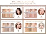 9 Colors Matte Naked Eyeshadow Palette Neutral Nude Smoky Eye Shadow Pallet Gray Taupe Brown High Pigmented Ultra-Blendable Waterproof Long Lasting Makeup Palettes Suitable for Older Women - Image 8