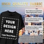 Custom T Shirts Bulk Customized T Shirts for Men Women Personalized Cotton Tee with Logo/Photo/Text - Image 6