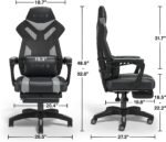STAPLES Emerge Vomax Bonded Leather Ergonomic Gaming Chair, Black/White - Image 3