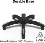 STAPLES Emerge Vomax Bonded Leather Ergonomic Gaming Chair, Black/White - Image 7