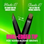 NYX PROFESSIONAL MAKEUP Blade & Shade Brow Pencil, Nano Mechanical Eyebrow Pencil, Up to 16HR Make Up Wear - Brunette - Image 3