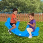 Simplay3 Rock and Roll Teeter Totter Seesaw - Rocking Fun for Two Toddlers or Kids Ages 18 Months to 5 Yrs- Sapphire, Made in USA - Image 4