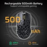 LTC GM023 Tri-Mode Wireless Gaming Mouse, 79g Ultra-Light Honeycomb Ergonomic Gaming Mouse, 2.4Ghz/BT/Wired, 6-Level DPI 8000, 6 Programmable Buttons, Pro Software - Image 7