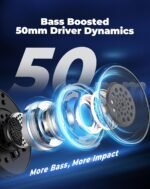 havit H2002d Gaming Headsets for PS4,PC, 53MM Drivers Surround Sound PS5 Headset with Mic Gaming Headphones with Mic Durable Aluminum Frame Valentines Gifts for Men - Image 4