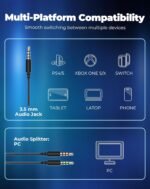 havit H2002d Gaming Headsets for PS4,PC, 53MM Drivers Surround Sound PS5 Headset with Mic Gaming Headphones with Mic Durable Aluminum Frame Valentines Gifts for Men - Image 5