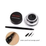 2 in 1 Black and Brown Gel Eyeliner Set Water Proof Smudge Proof, Last for All Day Long, Work Great with Eyebrow, 2 Pieces Eye Makeup Brushes Included - Image 7