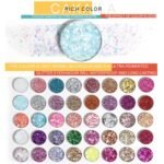 Glitter Eyeshadow Palette, 40 Colors Highly Pressed Pigmented Metallic Shimmer Sparkly Glitter Eyeshadow Makeup Pallet Palettes,Pink Blue Green Red Gold Purple Eye Shadow Powder Long Lasting - Image 3