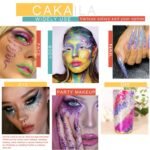 Glitter Eyeshadow Palette, 40 Colors Highly Pressed Pigmented Metallic Shimmer Sparkly Glitter Eyeshadow Makeup Pallet Palettes,Pink Blue Green Red Gold Purple Eye Shadow Powder Long Lasting - Image 5