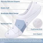 Toes Home No Show Socks Womens Cushioned Low Cut Athletic Hidden Liner for Sneakers Ankle Invisible Running Socks 4/6 Pairs - Image 3