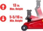 BIG RED T820014S Torin Hydraulic Trolley Service/Floor Jack with Blow Mold Carrying Storage Case, 1.5 Ton (3,000 lb) Capacity, Red - Image 3