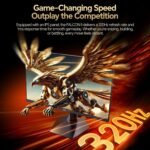 GTek 27 inch 320Hz 300Hz Gaming Monitor, Frameless 2K QHD 2560X1440P Fast IPS Computer Monitor, 1ms MPRT, FreeSync, 95% DCI-P3, HDR 400,DisplayPort/HDMI, Height Adjustable- Q2732P - Image 3