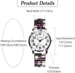 OIDEA Stretch Band Watches for Women: Bohemia Flower Easy Reader Elastic Band Watch Large Face Big Number Analog Quartz Bracelet Watch Expansion Band Wristwatch - Image 5