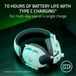 Razer BlackShark V2 Pro Wireless Xbox Gaming Headset: 50mm Drivers - Super Wideband Mic - Noise Isolating Earcups - for Xbox, PS5, Nintendo Switch 2, PC, Mac - Bluetooth, USB-C - 70hr Battery - White - Image 6