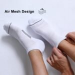 FITRELL 6 Pack Men's Ankle Running Socks Low Cut Cushioned Athletic Sports Socks 7-9/9-12/12-15 - Image 4