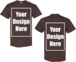 Add Your Own Text Design Custom Personalized Front and Back Adult T-Shirt Tee - Image 3