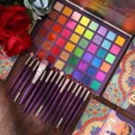 UCANBE EXOTIC FLAVORS Eyeshadow Palette + 15 PCS Eye Brushes Makeup Set 48 Colors Neon Shimmer Matte Glitter Eye Shadow Po. - Image 6