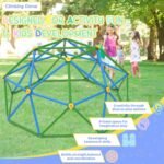 Gardenature 6FT Climbing Dome for Kids 3-8, Jungle Gym for Indoor and Outdoor, Geometric Dome Climber Supporting 440 Lbs Anti-Rust Metal Play Structure, Kids Gift Toys, ASTM Approved, Blue & Green - Image 5