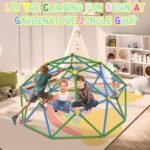 Gardenature 6FT Climbing Dome for Kids 3-8, Jungle Gym for Indoor and Outdoor, Geometric Dome Climber Supporting 440 Lbs Anti-Rust Metal Play Structure, Kids Gift Toys, ASTM Approved, Blue & Green - Image 8