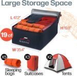 RoofPax Waterproof 19 Cubic Feet Rooftop Cargo Carrier Bag – Heavy Duty Car Roof Storage with Double Zipper & Tie Down Straps – Fits Cars with or Without Roof Rack - Image 6