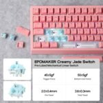 EPOMAKER G84 80% RGB Gaming Mechanical Keyboard, 2.4GHz/ Type-C/BT Wireless Keyboard, QMK/VIA Programmable, Hot-Swappable, NKRO, with Shine Through PBT Keycaps for Gamers (Pink, Creamy Jade Switch) - Image 6