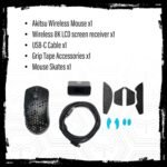 ARBITER Akitsu 8K Carbon Fiber Composite Gaming Mouse - Ultra-Light 38g, Wireless, 26k DPI, USB-C Fast Charging, 60Hr Battery Life, 8k Polling Rate, PIXART 3395 Sensor, LCD Display - Image 7