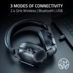 Razer BlackShark V3 X HyperSpeed Wireless Gaming Headset for PC: 50mm Drivers - Cardioid Mic - 2.4 GHz, Bluetooth, USB - Works with Mac, PS5, Nintendo Switch, Smartphone - 70 Hr Battery - Black - Image 7