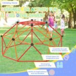 Gardenature 6FT Climbing Dome for Kids 3-8, Jungle Gym for Indoor and Outdoor, Geometric Dome Climber Supporting 880 Lbs Anti-Rust Metal Play Structure, Kids Gift Toys, ASTM Approved, Red & Orange - Image 5