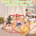 Gardenature 6FT Climbing Dome for Kids 3-8, Jungle Gym for Indoor and Outdoor, Geometric Dome Climber Supporting 880 Lbs Anti-Rust Metal Play Structure, Kids Gift Toys, ASTM Approved, Red & Orange - Image 8