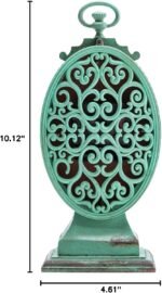 NIKKY HOME Vintage Table Clock - Battery Operated Rustic Distressed Style - Shabby Chic Home Decor for Fireplace Mantel, Shelf, Desktop, Countertop - Green - Image 6