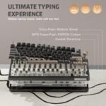 RK ROYAL KLUDGE R75 Wired Gaming Keyboard with Volume Knob, 75% Mechanical Gaming Keyboard Custom Gasket Mount with MDA Profile PBT Keycaps, QMK/VIA, Hot Swappable Silver Switch, Black - Image 5