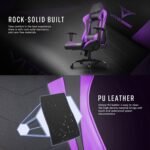 Gaming Chair,High Back Ergonomic Racing Gamer Chair with Lumbar Support and Headrest,Girl Computer Desk Chair with Height Adjustable(Purple) - Image 6