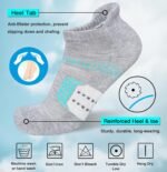 Womens Athletic Cushioned Anti-Blister Comfort Running Ankle Socks 5 Pairs - Image 5