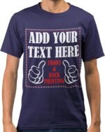 Custom Shirt for Men, Design Your Own Shirts, Personalized T-Shirts Womens Kids Front & Back Black - Image 3