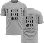 Custom Shirt for Men, Design Your Own Shirts, Personalized T-Shirts Womens Kids Front & Back Black - Image 7