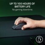 Razer DeathAdder V3 HyperSpeed Wireless Gaming Mouse: 55g Lightweight - USB C Charging - Up to 100 Hr Battery - Advanced 26K Optical Sensor - Gen-3 Optical Switches - 8 Programmable Controls - Black - Image 5