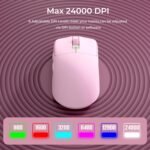 RK ROYAL KLUDGE RK M30 Wireless Gaming Mouse, 24000 DPI, 43g Ultra-Lightweight, PAW3311 Sensor, 2.4G/Bluetooth/USB-C Rechargeable Wireless Mouse with 5 Programmable Buttons for PC/Mac, Pink - Image 7