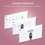 RK ROYAL KLUDGE RK M30 Wireless Gaming Mouse, 24000 DPI, 43g Ultra-Lightweight, PAW3311 Sensor, 2.4G/Bluetooth/USB-C Rechargeable Wireless Mouse with 5 Programmable Buttons for PC/Mac, Pink - Image 8