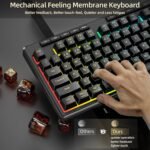 Redragon K517 Pro Wireless Gaming Keyboard, RGB Backlit, Tri-Mode BT/2.4GHz/USB-C, Mechanical Feel 94 Keys Computer Keyboard with 4 Macro Keys, Number Pad, 4000mAh Battery for Win/MAC - Image 3
