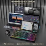 Redragon K517 Pro Wireless Gaming Keyboard, RGB Backlit, Tri-Mode BT/2.4GHz/USB-C, Mechanical Feel 94 Keys Computer Keyboard with 4 Macro Keys, Number Pad, 4000mAh Battery for Win/MAC - Image 4